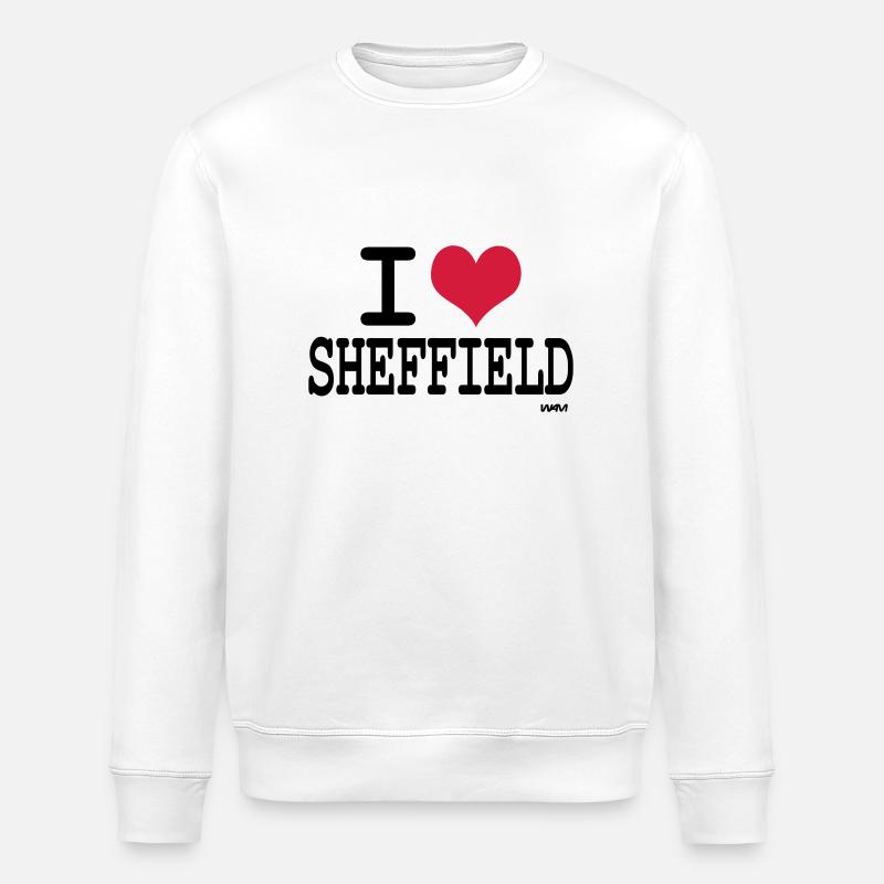 j'aime Sheffield par wam - Sweat bio ROLLER Stanley/Stella Unisexe - blanc