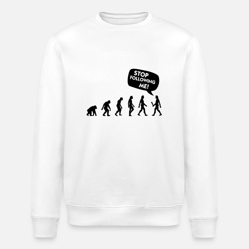 L évolution d'un harceleur - Sweat bio ROLLER Stanley/Stella Unisexe - blanc