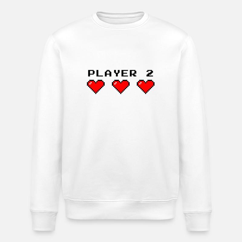 Player 2 in black - Sweat bio ROLLER Stanley/Stella Unisexe - blanc