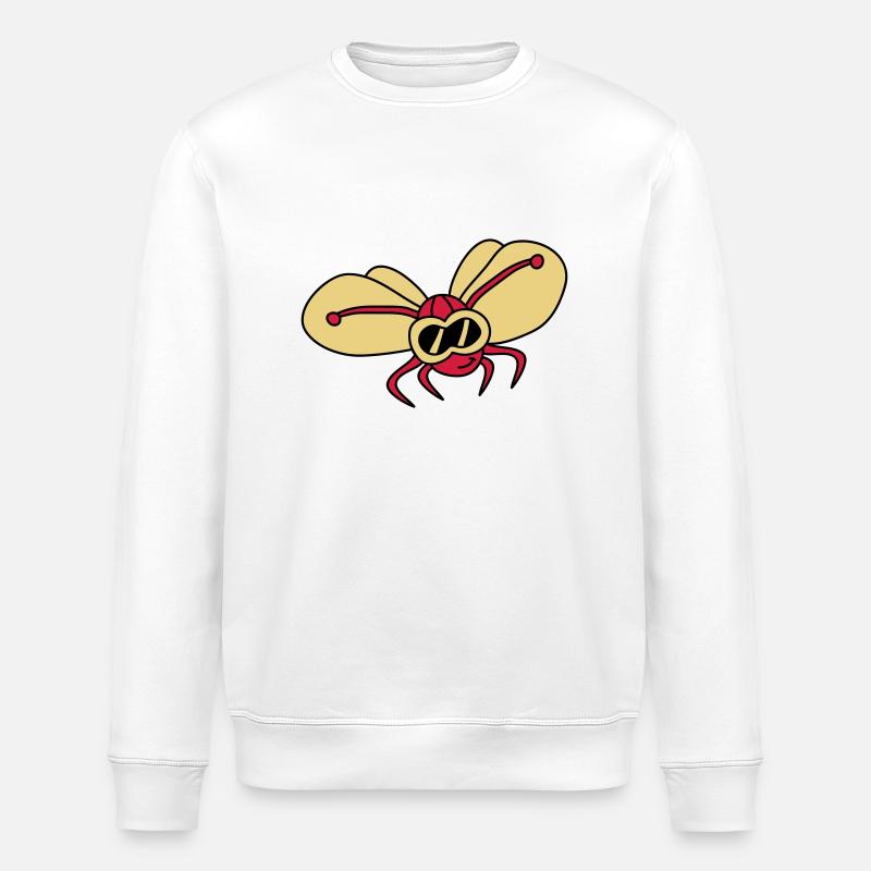 butterfly_pilot_3c - Stanley/Stella ROLLER Unisex Organic Sweatshirt - white