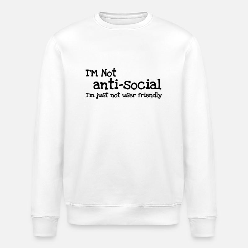 Social geek - Sweat bio ROLLER Stanley/Stella Unisexe - blanc