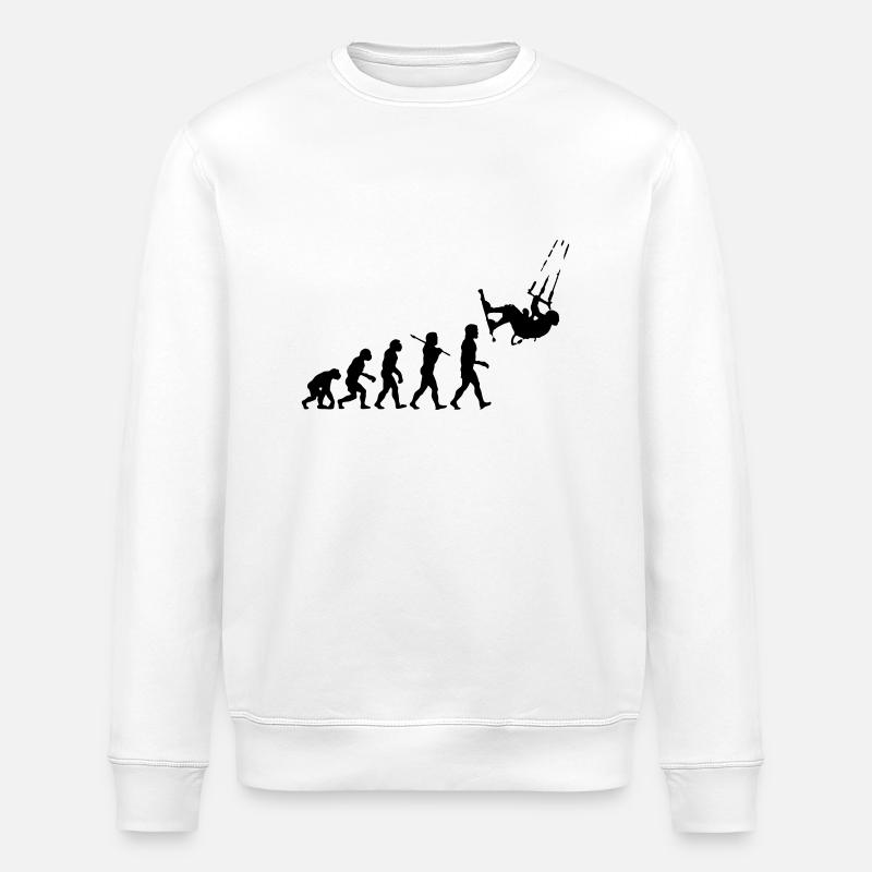 Kitesurf Evolution - Stanley/Stella Unisex Bio-Sweatshirt ROLLER - Weiß