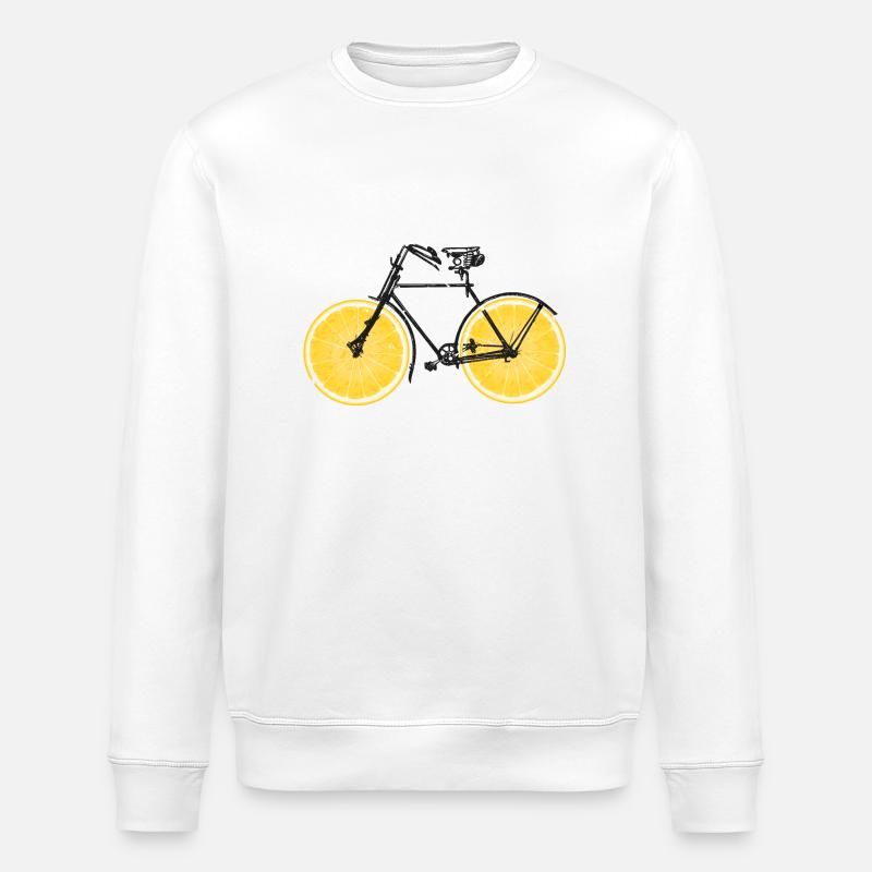 Bicycle oranges lemons - Stanley/Stella ROLLER Unisex Organic Sweatshirt - white