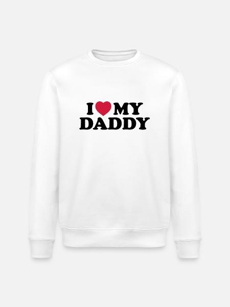 i_love_my_daddy - Stanley/Stella ROLLER Unisex Organic Sweatshirt - white