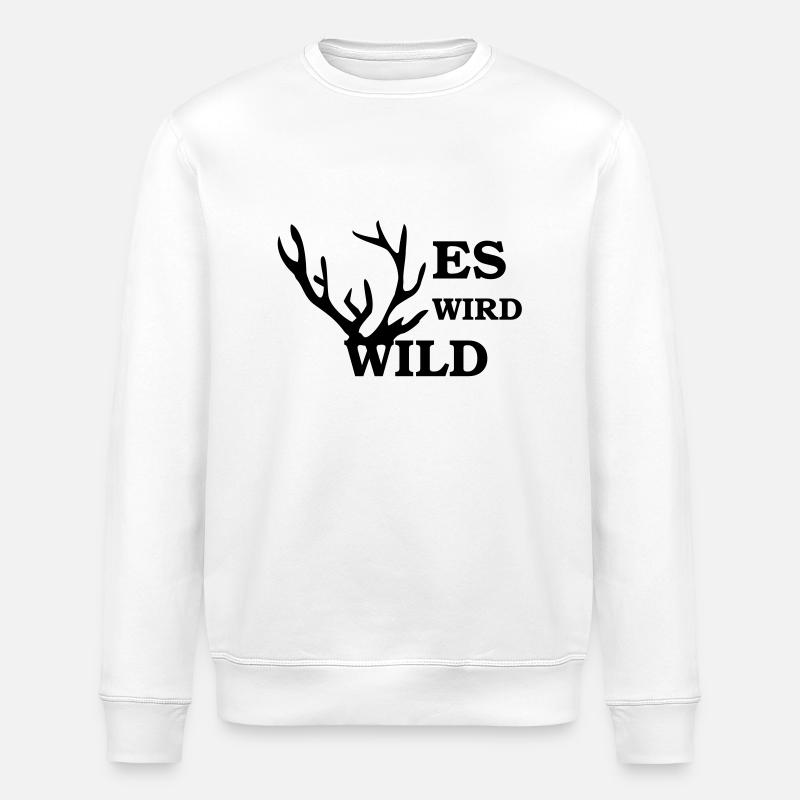 es wird wild - Stanley/Stella ROLLER Unisex Organic Sweatshirt - white