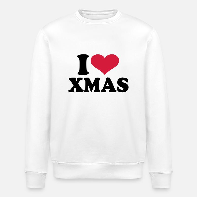 I love xmas christmas - Sweat bio ROLLER Stanley/Stella Unisexe - blanc