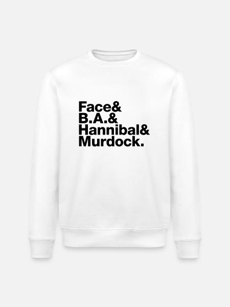 A-Team Names - Stanley/Stella ROLLER Unisex Organic Sweatshirt - white