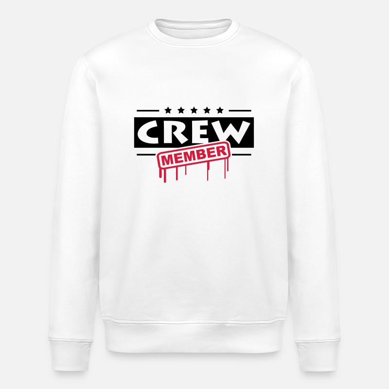 Crew Member - Stanley/Stella ROLLER Unisex Organic Sweatshirt - white