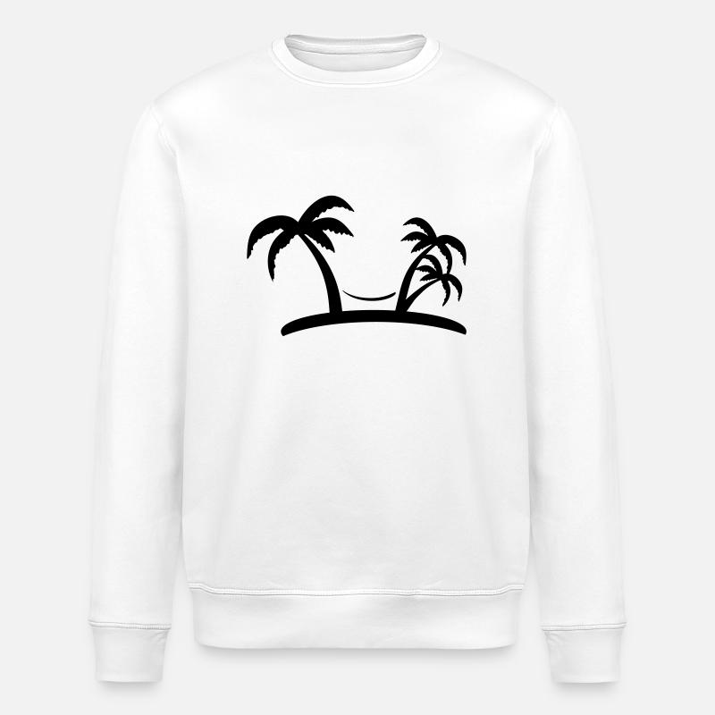 de palme - Sweat bio ROLLER Stanley/Stella Unisexe - blanc