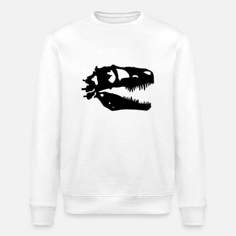 T-rex - Stanley/Stella Unisex Bio-Sweatshirt ROLLER - Weiß