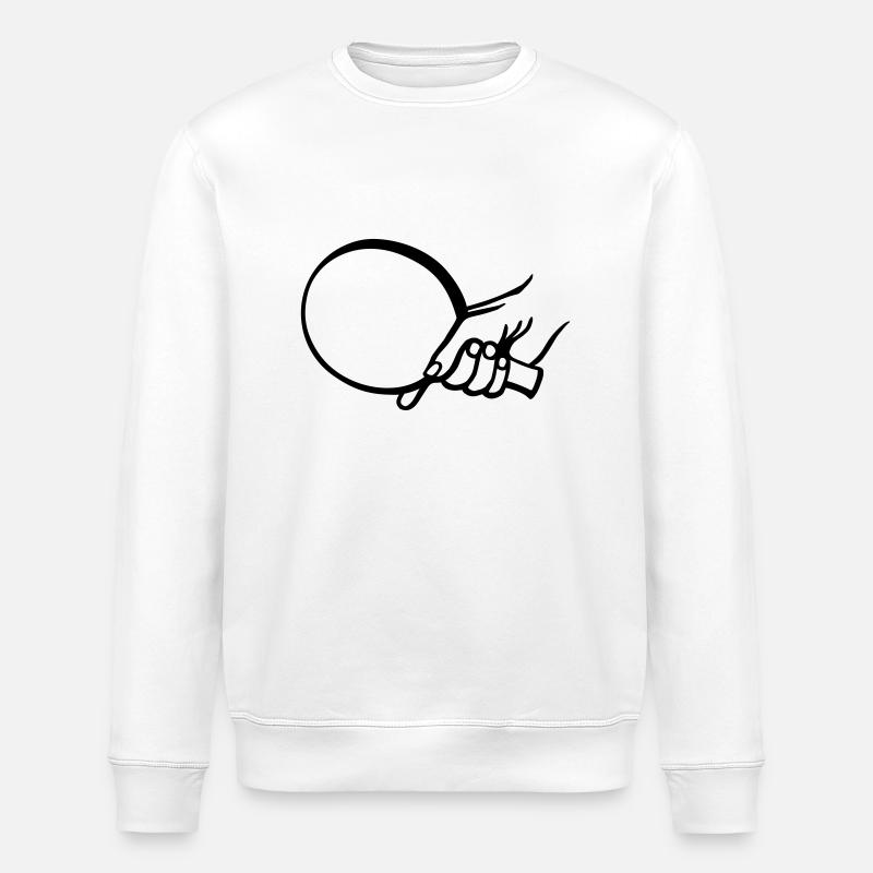 tischtennis_shake_hands - Stanley/Stella Unisex Bio-Sweatshirt ROLLER - Weiß