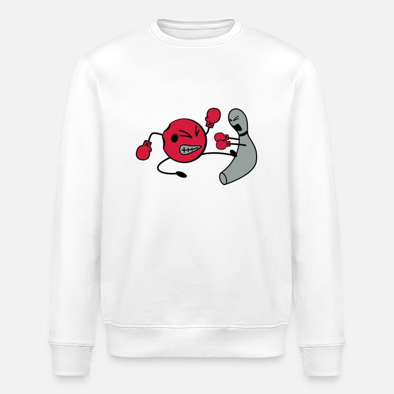 Kickboxen Bowling - Stanley/Stella Unisex Bio-Sweatshirt ROLLER - Weiß