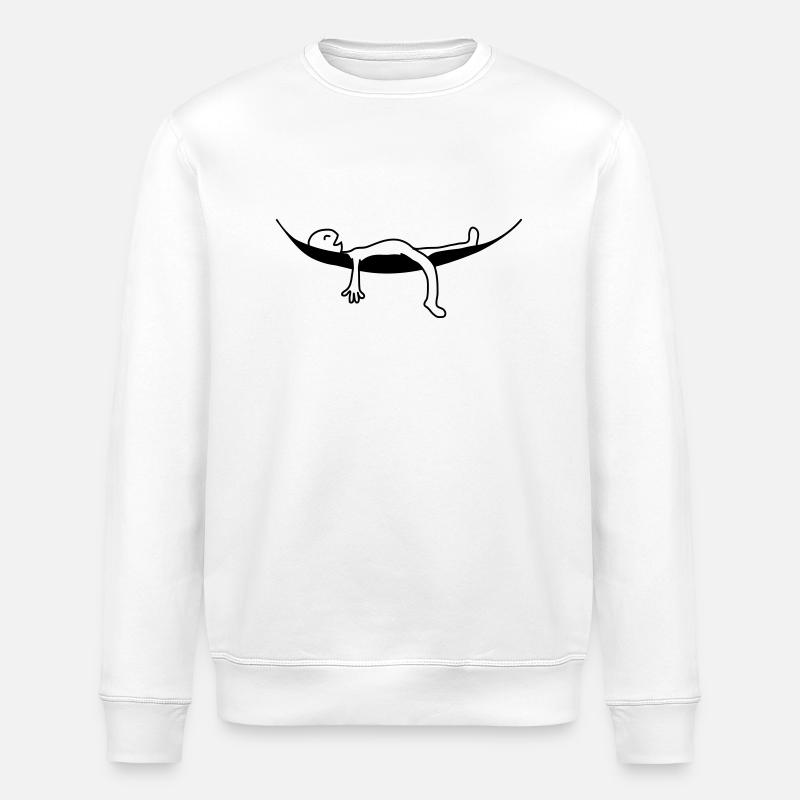 Hammock cozy holiday sleep - Stanley/Stella ROLLER Unisex Organic Sweatshirt - white