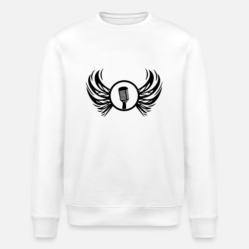 mic_wappen - Stanley/Stella Unisex Bio-Sweatshirt ROLLER - Weiß