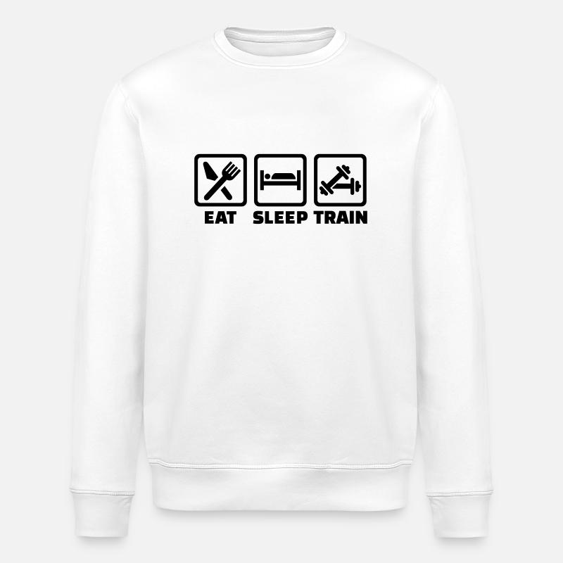 Eat Sleep Train - Sweat bio ROLLER Stanley/Stella Unisexe - blanc