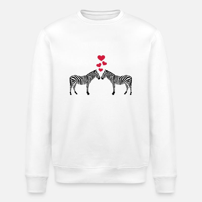 Zebras - Stanley/Stella Unisex Bio-Sweatshirt ROLLER - Weiß