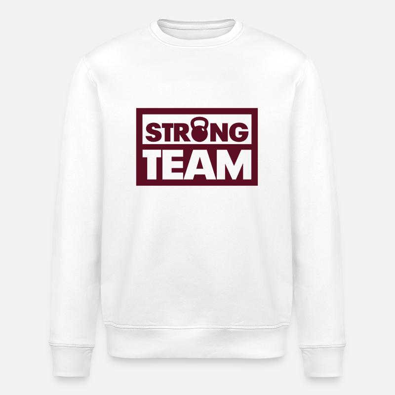 Strong Team - Stanley/Stella Unisex Bio-Sweatshirt ROLLER - Weiß