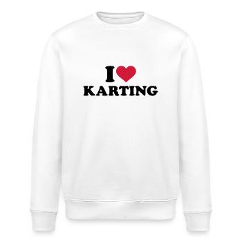Karting - Stanley/Stella Unisex Bio-Sweatshirt ROLLER - Weiß - Vorne - Nik (191cm)
