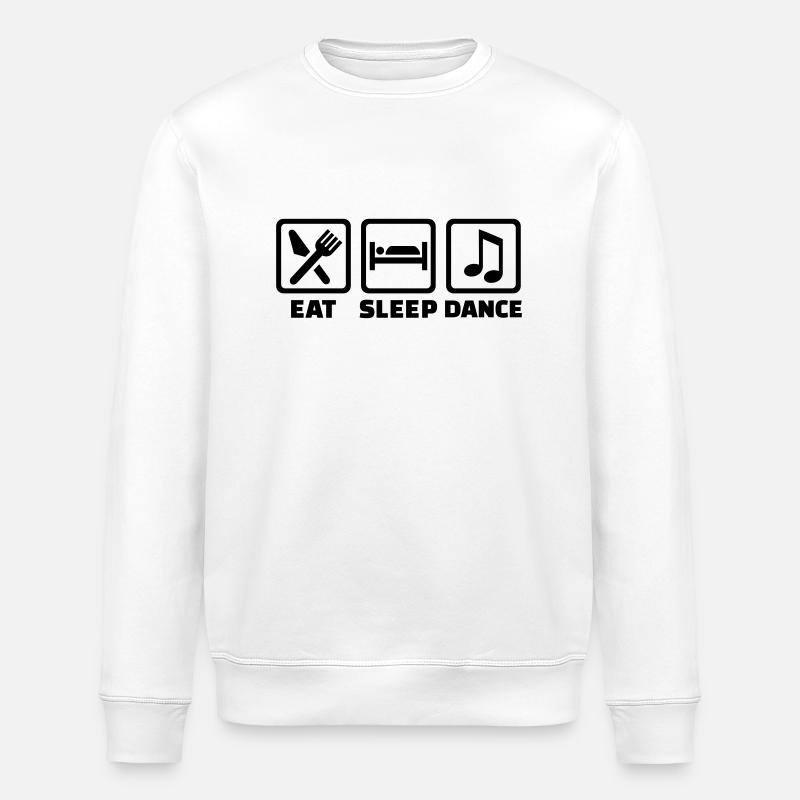 Eat sleep dance - Stanley/Stella ROLLER Unisex Organic Sweatshirt - white