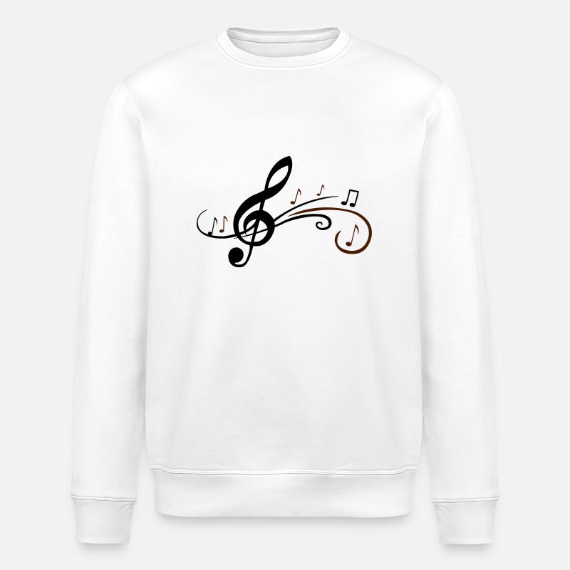 noten_spiel_02 - Stanley/Stella ROLLER Unisex Organic Sweatshirt - white