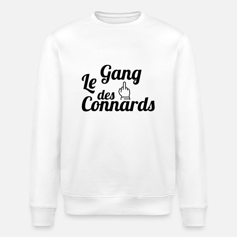 Connard / Connasse / Insulte / Con / Vulgaire - Sweat bio ROLLER Stanley/Stella Unisexe - blanc
