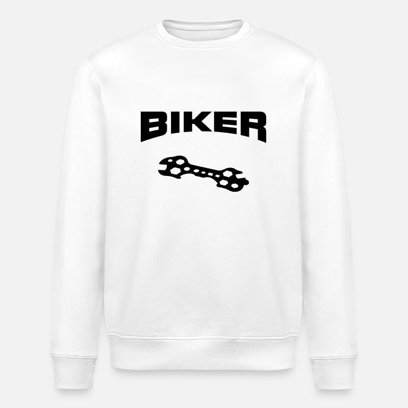 Biker Fahrrad - Stanley/Stella Unisex Bio-Sweatshirt ROLLER - Weiß
