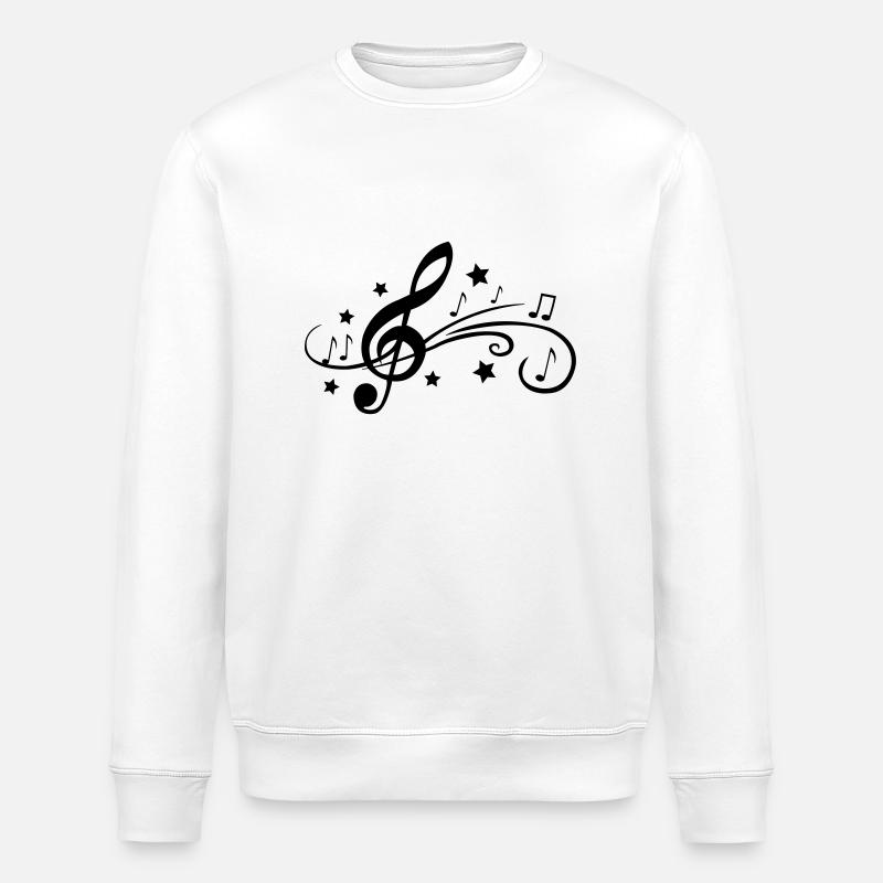 noten_spiel - Stanley/Stella Unisex Bio-Sweatshirt ROLLER - Weiß