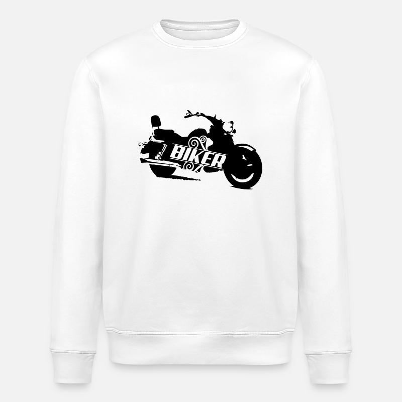 motorrad_1 - Stanley/Stella ROLLER Unisex Organic Sweatshirt - white