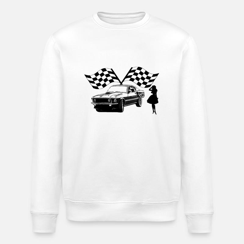 Voiture - Sweat bio ROLLER Stanley/Stella Unisexe - blanc