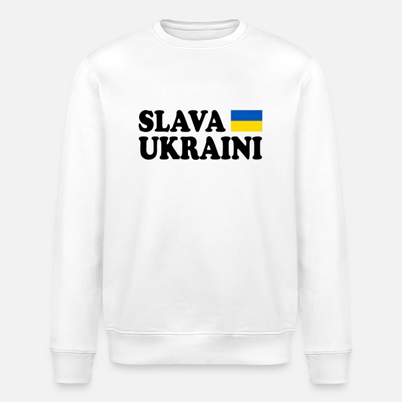 Slava ukraini ukraine - Stanley/Stella Unisex Bio-Sweatshirt ROLLER - Weiß