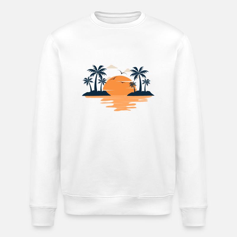 Sommerurlaub am Meer - Stanley/Stella Unisex Bio-Sweatshirt ROLLER - Weiß