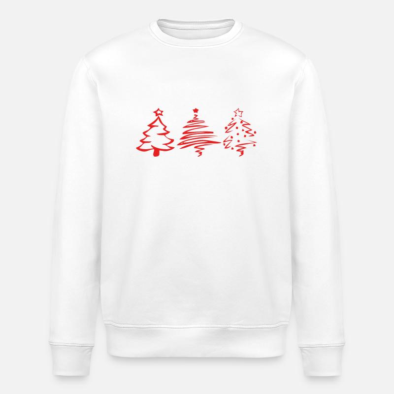 Chrismas Tree - Stanley/Stella ROLLER Unisex Organic Sweatshirt - white