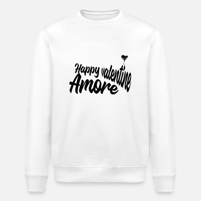 Happy Valentine Amore - Sweat bio ROLLER Stanley/Stella Unisexe - blanc