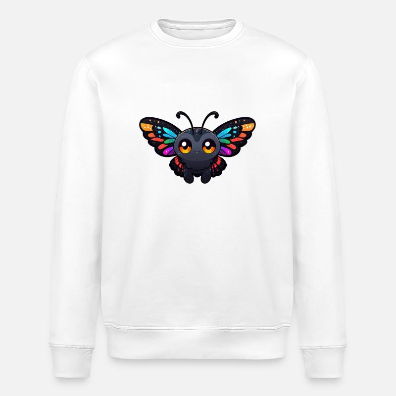 Drôle de papillon - Sweat bio ROLLER Stanley/Stella Unisexe - blanc