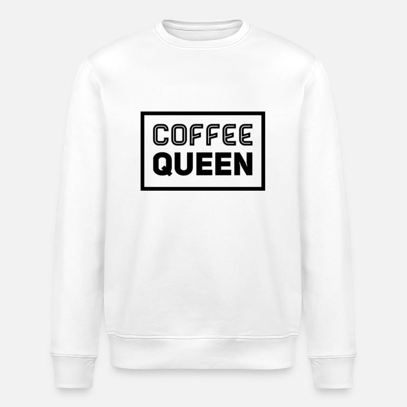 Coffee Queen Spruch - Stanley/Stella Unisex Bio-Sweatshirt ROLLER - Weiß