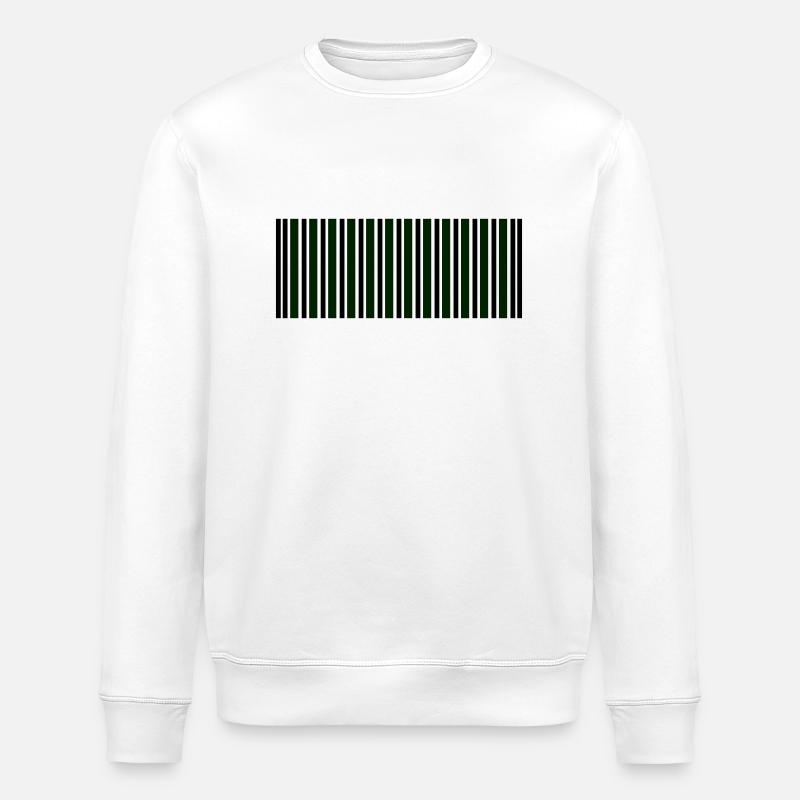 barcode - Stanley/Stella ROLLER Unisex Organic Sweatshirt - white