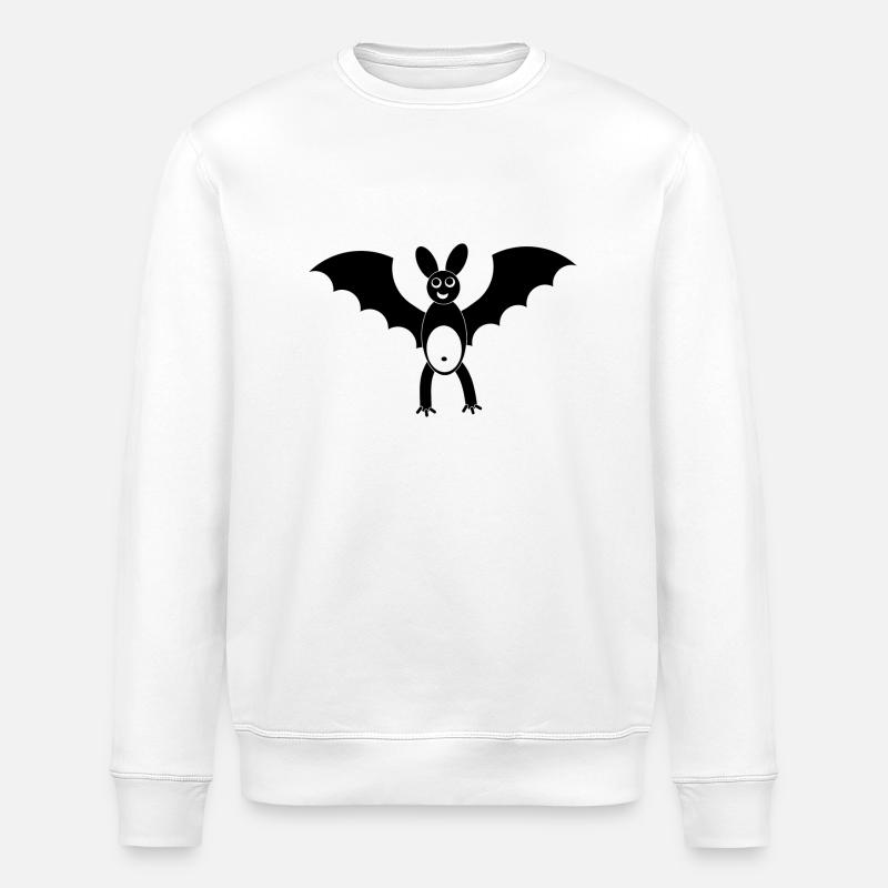 Funny Bat - Stanley/Stella ROLLER Unisex Organic Sweatshirt - white