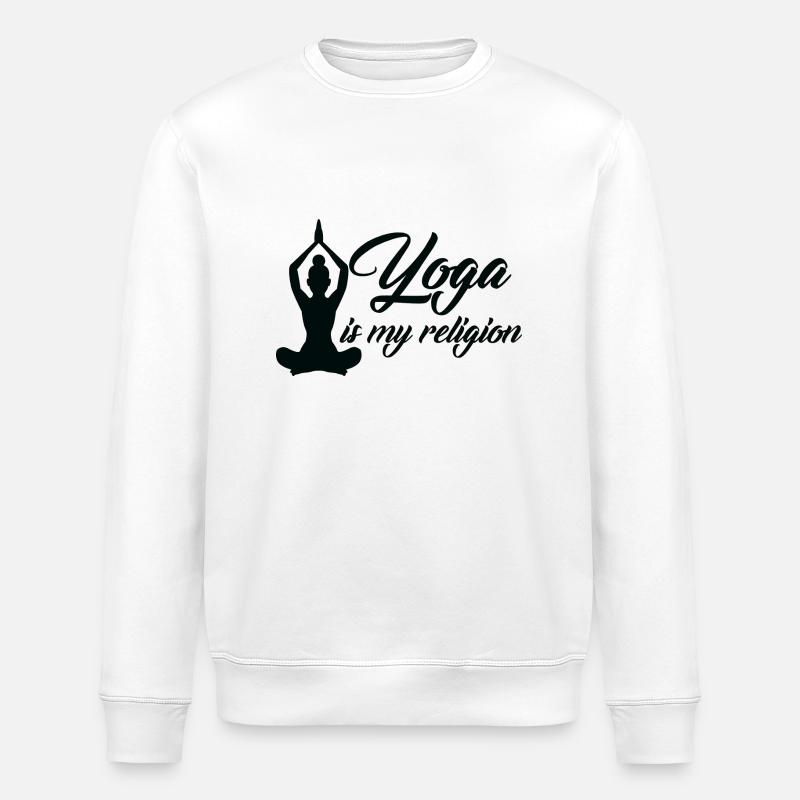 Yoga Meditation Spa Namaste - Stanley/Stella Unisex Bio-Sweatshirt ROLLER - Weiß