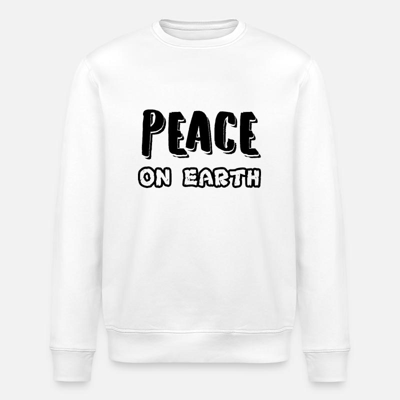 Peace on earth - Stanley/Stella ROLLER Unisex Organic Sweatshirt - white