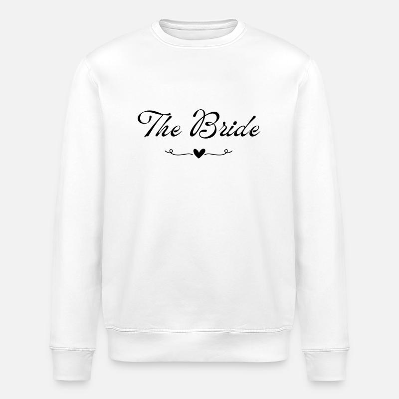 The bride heart - Stanley/Stella ROLLER Unisex Organic Sweatshirt - white