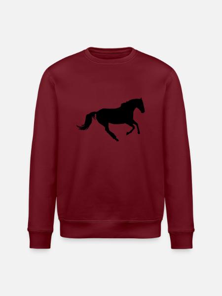 Pferd im Galopp - Stanley/Stella Unisex Bio-Sweatshirt ROLLER - Weiß