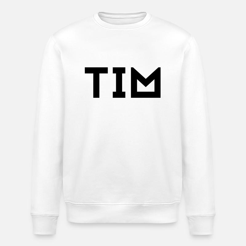 Prénom Tim - Sweat bio ROLLER Stanley/Stella Unisexe - blanc