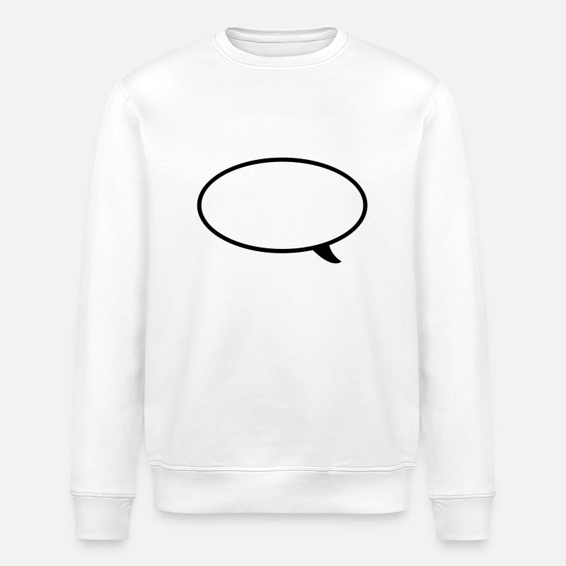 Bulle ligne - Sweat bio ROLLER Stanley/Stella Unisexe - blanc