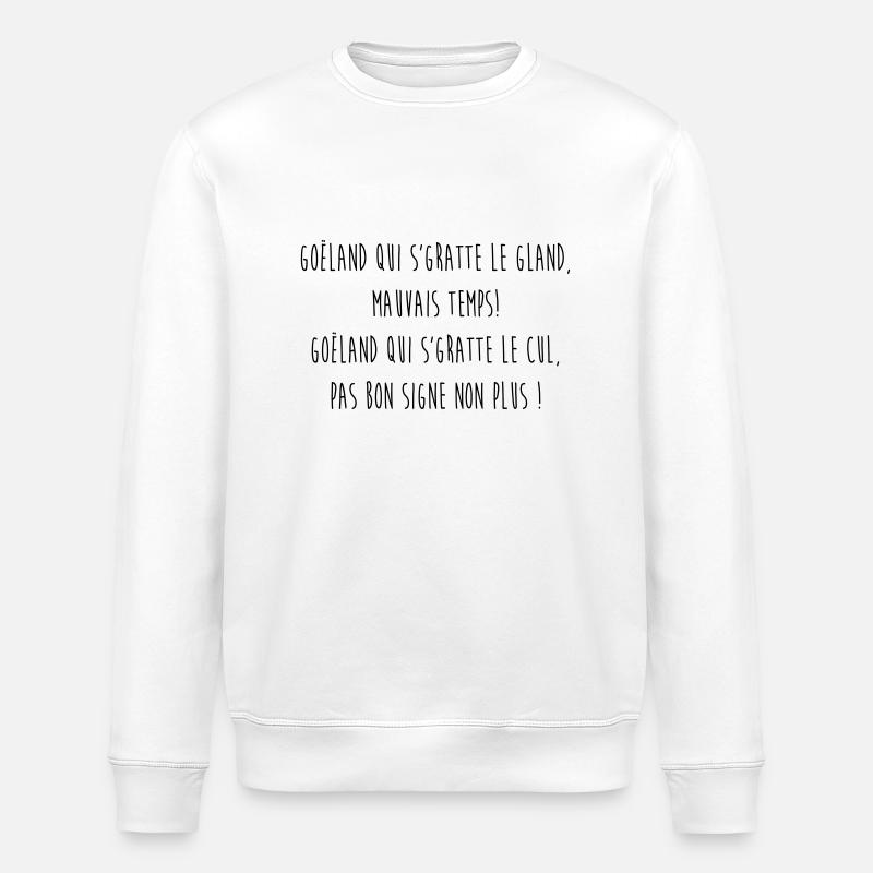 Breton N2 - Sweat bio ROLLER Stanley/Stella Unisexe - blanc