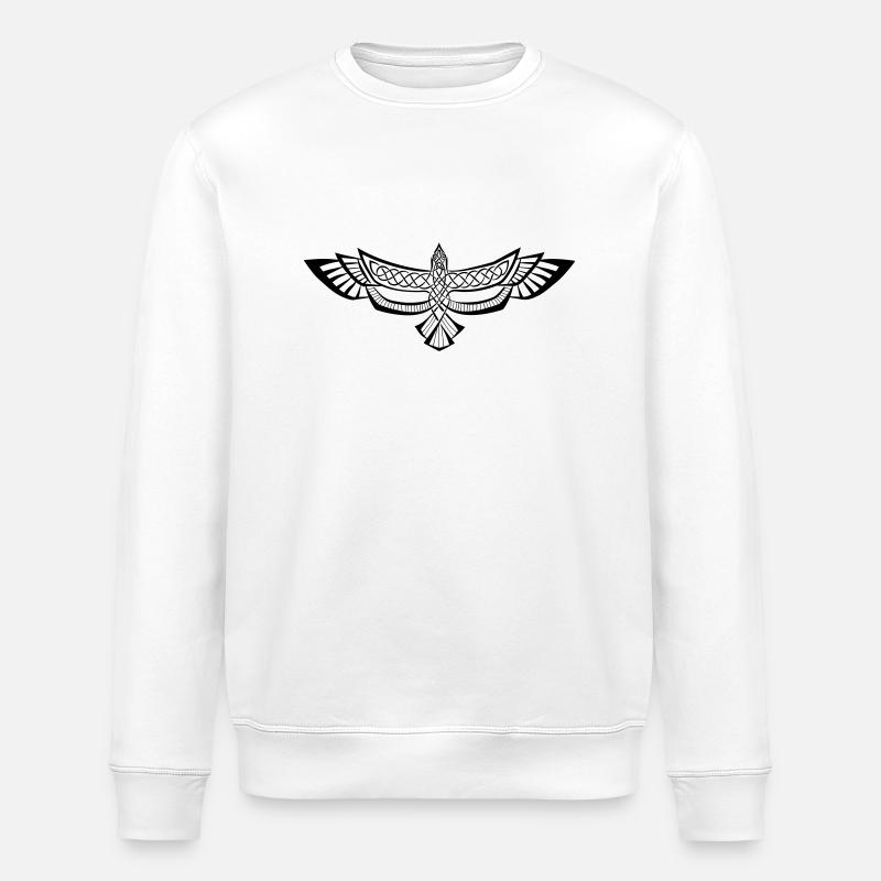 Keltischer Rabe - Stanley/Stella Unisex Bio-Sweatshirt ROLLER - Weiß