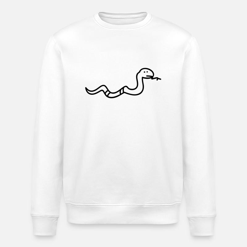 Schlange - Stanley/Stella Unisex Bio-Sweatshirt ROLLER - Weiß