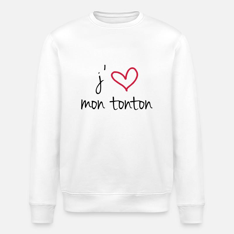 I Love My Uncle - Stanley/Stella ROLLER Unisex Organic Sweatshirt - white