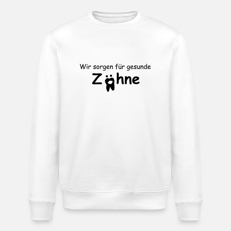Gesunde Zähne - Stanley/Stella Unisex Bio-Sweatshirt ROLLER - Weiß