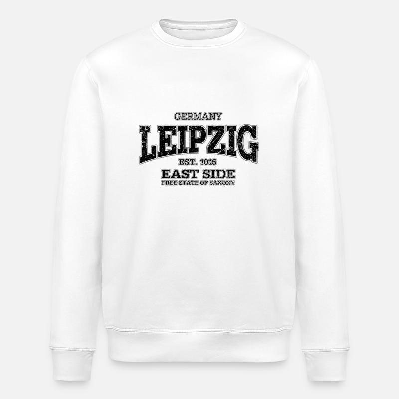 Leipzig (à l'ancienne noir) - Sweat bio ROLLER Stanley/Stella Unisexe - blanc