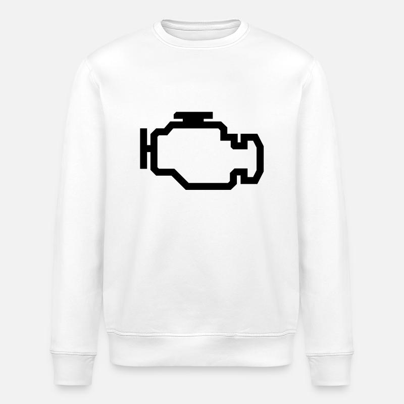 Check Engine Light - Stanley/Stella ROLLER Unisex Organic Sweatshirt - white